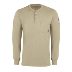 Bulwark Long Sleeve Tagless Henley Shirt - Cat 2 - (SEL2)