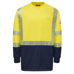 Bulwark Hi Vis Lightweight Colorblock LS TShirt CAT 2 (SMB2HN)