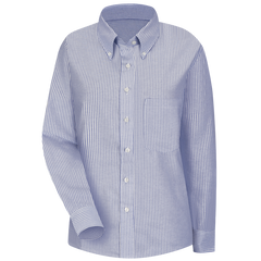 Red Kap Women's Executive Striped Button-Down Shirt - Long Sleeve - (SR71BS)
