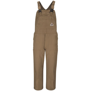 Bulwark Bib Cvrll Knee Zip 14Oz Brwn Duck (BLF6BD)